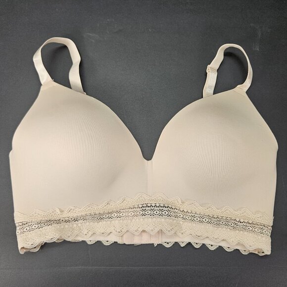 Rene Rofe Sz 36D Women Lingerie Nude Wireless Lightly Padded Contour/T-shirt Bra - Picture 1 of 9